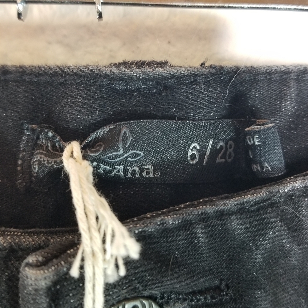 Prana London black denim jean raw hem shorts - Picture 9 of 10